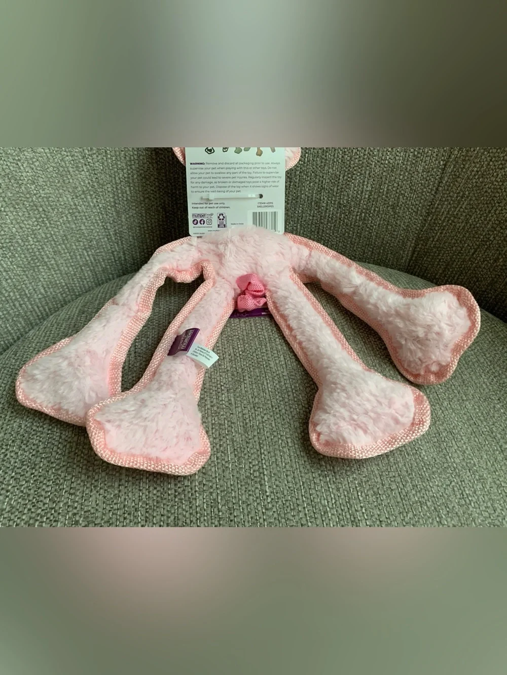 MultiPet Pink Pig Chewy Dog Rope Toy